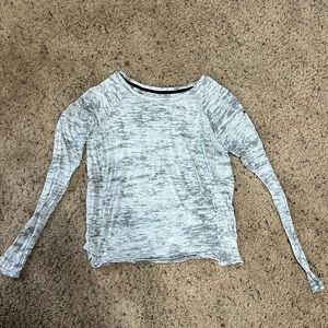 Nike dri fit long sleeve tunic sheer opaque grey blue white medium